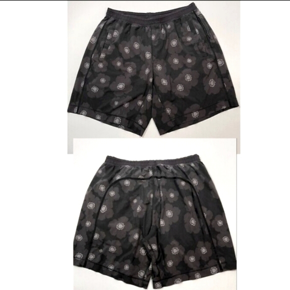 Lululemon Pace Breaker Short 9" Black and Grey Floral Size S - Picture 13 of 16